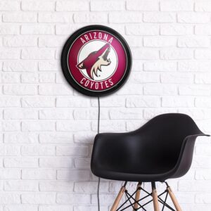 Arizona Coyotes: Officially Licensed NHL Round Slimline Illuminated Wall Sign 14" x 18" by Fathead