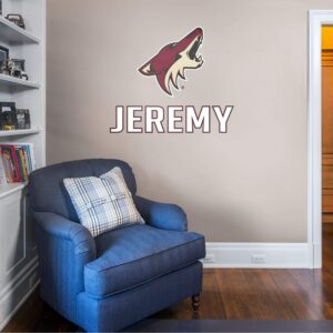 Arizona Coyotes: Stacked Personalized Name - Officially Licensed NHL Transfer Decal in White (39.5"W x 52"H) by Fathead | Vinyl