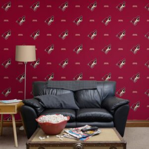 Arizona Coyotes: Stripes Pattern - Officially Licensed NHL Removable Wallpaper 12" x 12" Sample by Fathead | 100% Vinyl