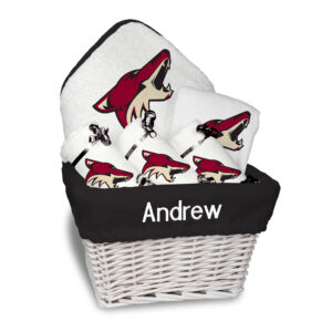 Newborn & Infant White Arizona Coyotes Personalized Medium Gift Basket