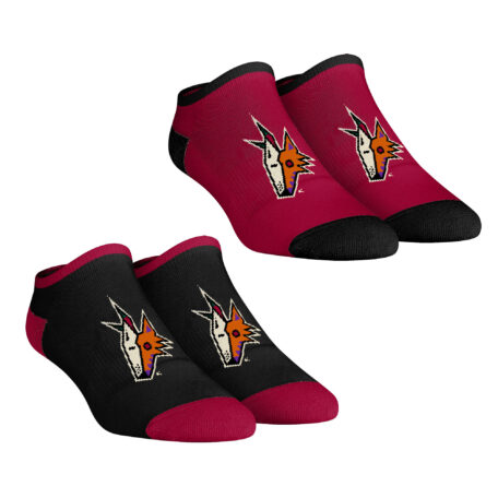 Women's Rock Em Socks Arizona Coyotes Core Team 2-Pack Low Cut Ankle Sock Set