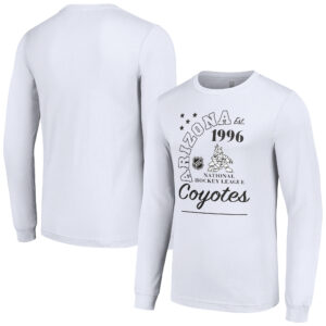 Men's Starter White Arizona Coyotes Arch City Theme Graphic Long Sleeve T-Shirt